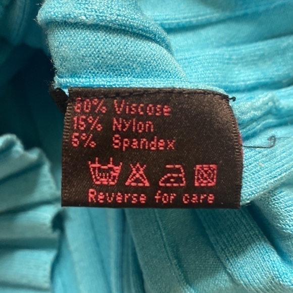 VINTAGE Y2K FONTANA DIAMOND ZIP FRONT TEAL RIBBED TANK - Picture 3 of 6